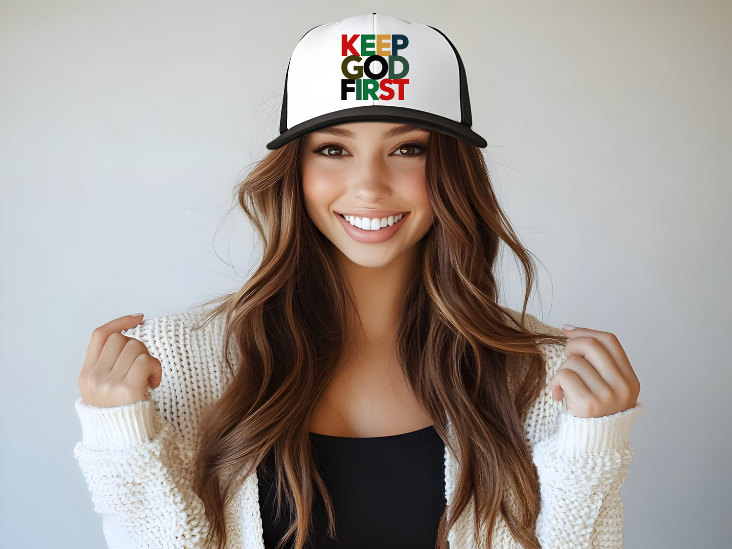 Christian Trucker Hat - Keep God First